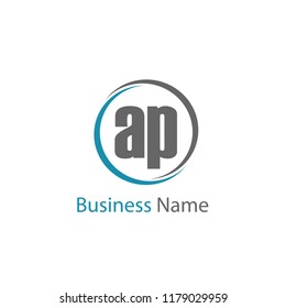 Initial Letter AP Logo Template Design