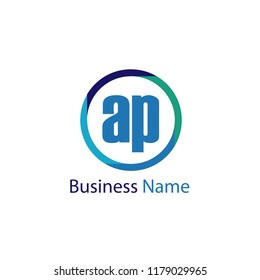 Initial Letter AP Logo Template Design
