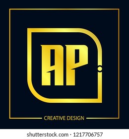 Initial Letter AP Logo Template Design