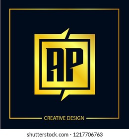 Initial Letter AP Logo Template Design