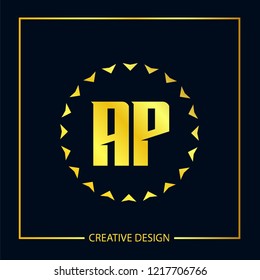 Initial Letter AP Logo Template Design