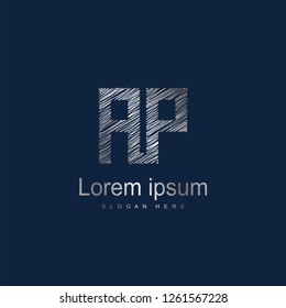 Initial Letter AP Logo Template Vector Design