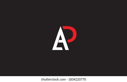 Anfangsbuchstabe AP logotype Firmenname Gold Swoosh Design. Vektorlogo für Unternehmens- und Firmenidentität.
