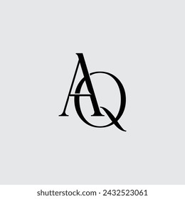 Initial letter AQ logo design creative modern symbol icon monogram
