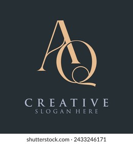 Initial Letter AQ Logo Design Vektor Vorlage Illustration Creative Abstract 
