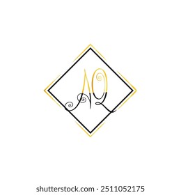 Anfangsbuchstabe AQ Logo Design kreativ modernes Symbol Symbol Monogramm
