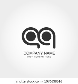 Initial Letter AQ Logo Template