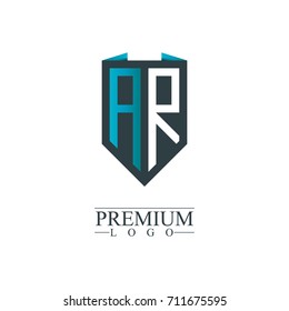 Initial Letter AR Company Design Logo Template