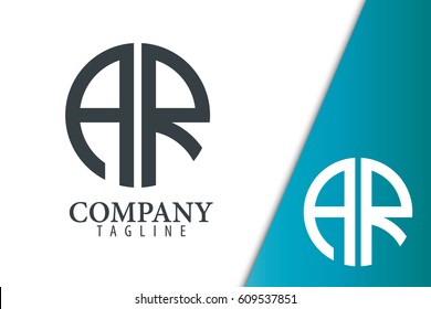 Initial Letter AR With Linked Circle Logo