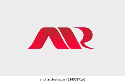 Initial letter AR linked round uppercase logo red. Suitable For Infographics , Company Logo, Print, Digital, Icon, Apps, print T-Shirts and Other