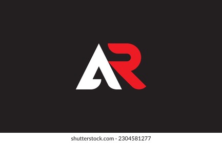 initial letter AR logo black background