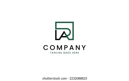 Initial letter AR logo design. letter AR suitable for business and company branding logos. flat vector logo design template element.