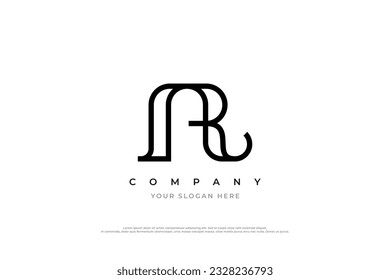 Initial Letter AR Logo Design Vector