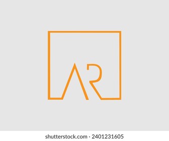 Initial Letter AR Logo Design. Unique new stylish modern attractive AR initial based letter icon logo.