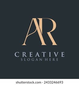 Initial Letter AR Logo Design vector Template Illustration Creative Abstract 