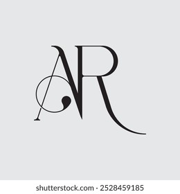 Initial letter AR logo design