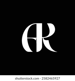 Initial letter AR logo design