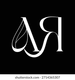 Initial letter AR logo design
