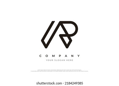 Initial Letter AR Logo or RA Monogram Logo Design Vector Template