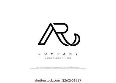 Initial Letter AR Logo or RA Logo Design Vector Template