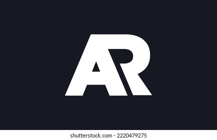 Initial Letter AR Logo. AR Stock Letter Logo design.