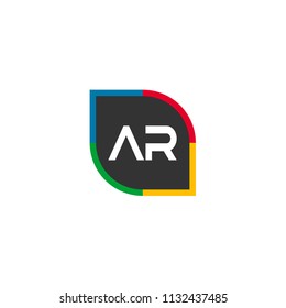 Initial Letter AR Logo Template Design