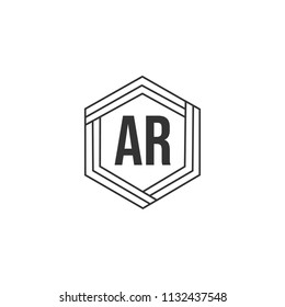 Initial Letter AR Logo Template Design