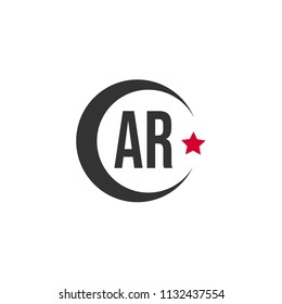 Initial Letter AR Logo Template Design
