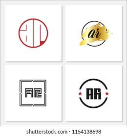 Initial Letter AR Logo Template Design