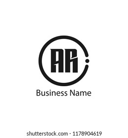Initial Letter AR Logo Template Design