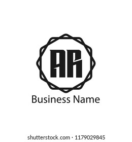 Initial Letter AR Logo Template Design