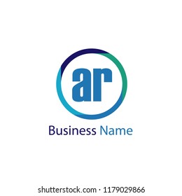 Initial Letter AR Logo Template Design