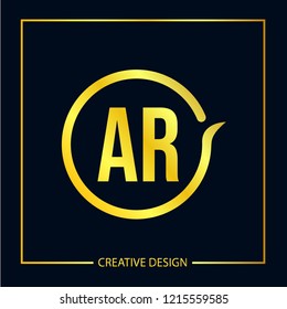 Initial Letter AR Logo Template Design