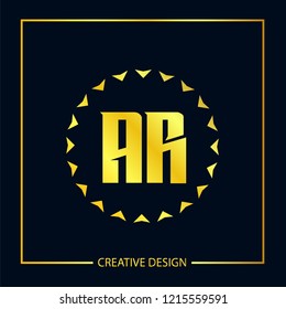 Initial Letter AR Logo Template Design