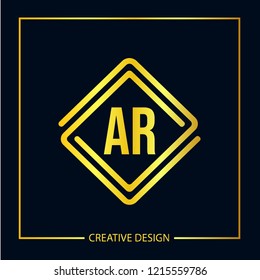 Initial Letter AR Logo Template Design