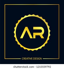 Initial Letter AR Logo Template Design