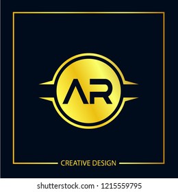 Initial Letter AR Logo Template Design