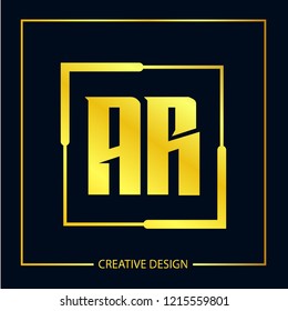 Initial Letter AR Logo Template Design