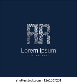 Initial Letter AR Logo Template Vector Design