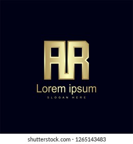 Initial Letter AR Logo Template Vector Design