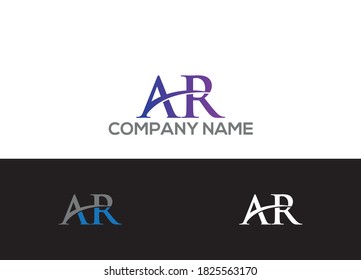 initial letter ar modern logo vector design template