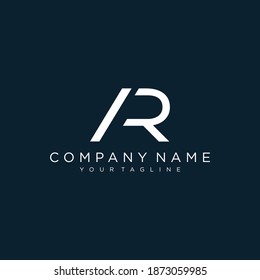 Initial letter AR monogram logo