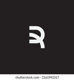 Initial letter AR monogram logo.