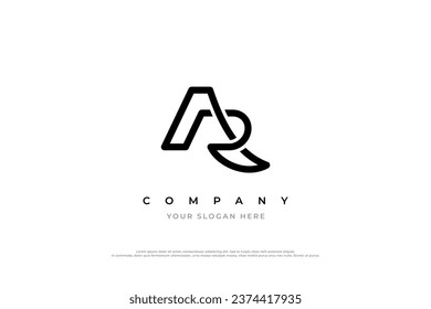 Initial Letter AR Monogram Logo Design