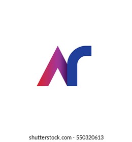 Initial Letter AR NR Rounded Lowercase Logo