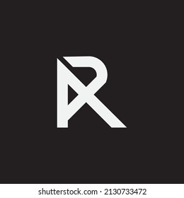 Initial letter AR or RA monogram logo.