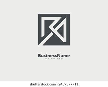 Initial letter ar or ra square shape logo letter logo