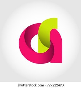 Initial Letter AR Rounded Lowercase Logo. Logo template. 