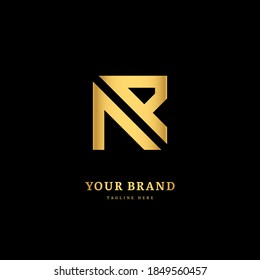 Initial letter AR with striped line. Luxury minimalist  logo design concept, fit for company and business.