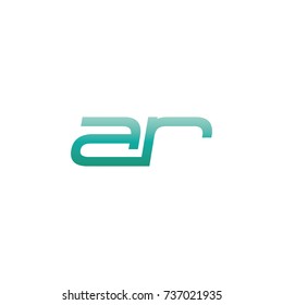 initial letter ar thin logo design